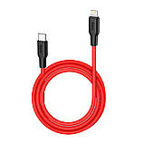 Кабель USB Hoco X21 Plus Silicone PD 20W Type-C to Lightning Колір Чорно-Білий, фото 4