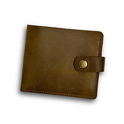 Гаманець шкіряний "Крейзі" №2 Оливковий