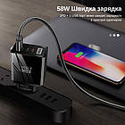 Зарядний пристрій XON PowerCharge 58W (PD20) USB Type-C (PCWA058020A1С2B 6068) Чорний, фото 7