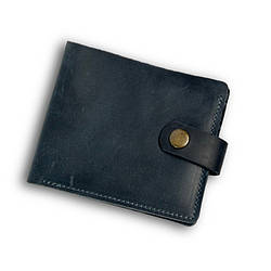 Гаманець шкіряний "Крейзі" №2 темно-синій