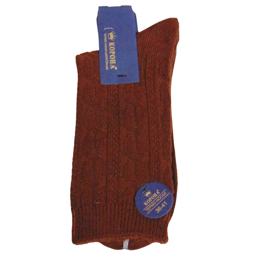Термошкарпетки Корона шерсть і бавовна 36-41 коричневі В2518, фото 1