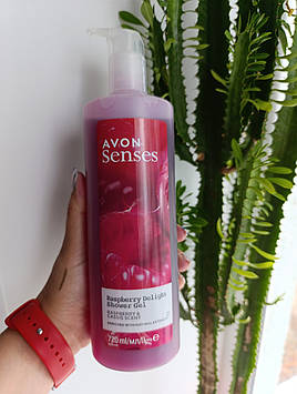 Гель для душу "Малинове задоволення" AVON SENSES з дозатором 720 мл
