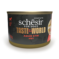 Schesir Taste the World Asian Stir Fry ШЕЗІР КУРКА ПО-АЗІЙСЬКИ в бульйоні натуральні консерви для собак, вологий корм, банка 150г