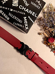 Ремінь шкіряний жіночий Celine Селін 3 см Gu4i / пояс жіночий