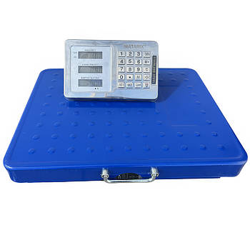 Платформна вага торгова підлогова WIFI 45x60 см MATARIX MX-443W 600кг Синя Електронна торгова вага