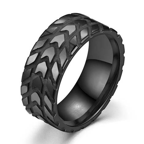 Кільце чорне сталеве "протектор шини" RBV-136, фото 1