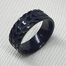 Кільце чорне сталеве "протектор шини" RBV-136, фото 4