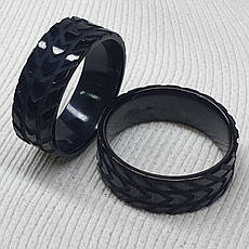 Кільце чорне сталеве "протектор шини" RBV-136, фото 5