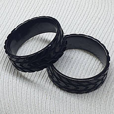 Кільце чорне сталеве "протектор шини" RBV-136, фото 2