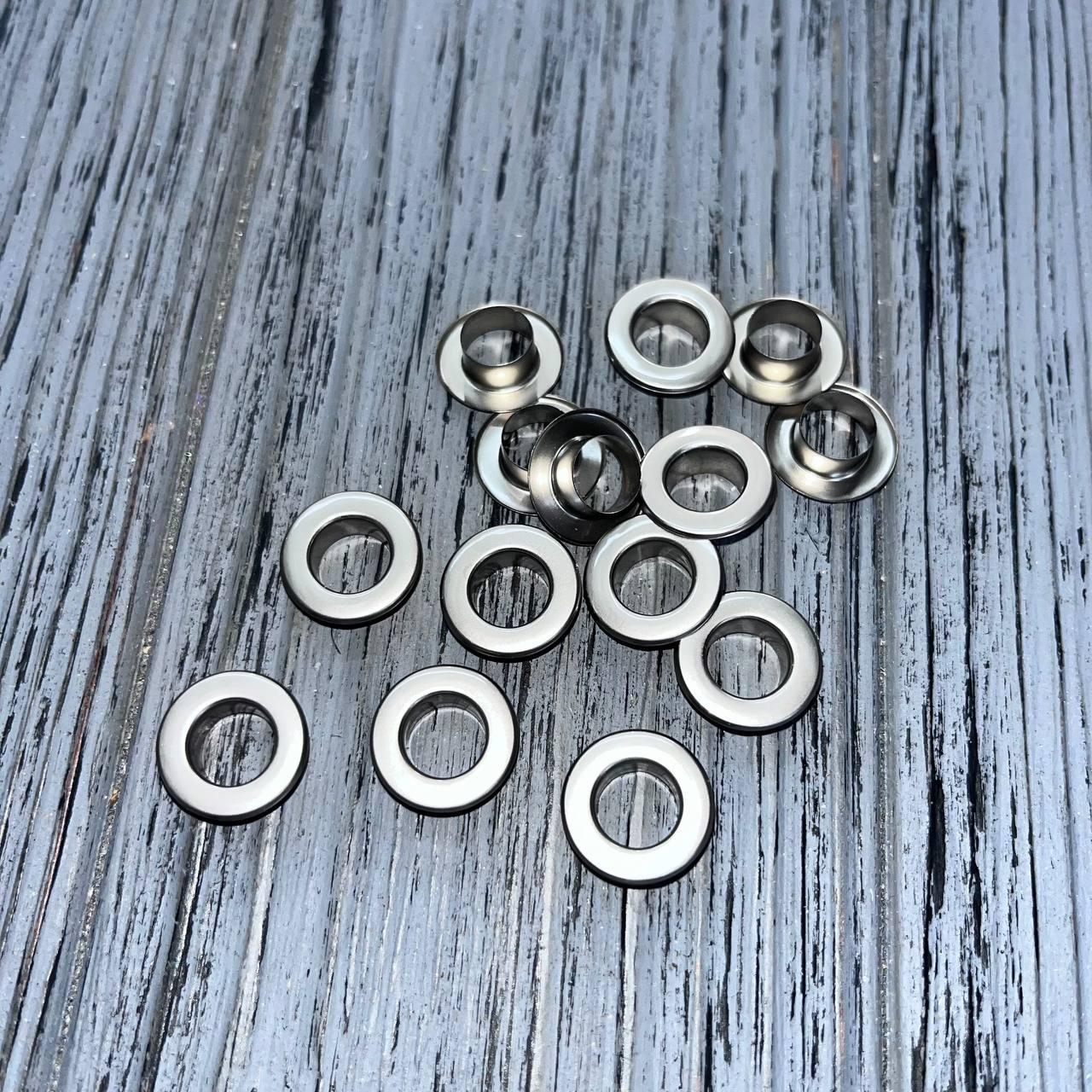 Нержавіючий люверс 10 мм нікельСатин (1000 шт.уп.)