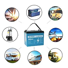 Акумулятор Dipower LiFePO4 12V/100AH (1280W*h) (літій-залізо-фосфатний акумулятор для ДБЖ (UPS)), фото 4