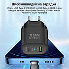 Зарядний пристрій XON PowerCharge 35W (PD35) USB Type-C (PCWB035035A1С1B 6112) Чорний, фото 3