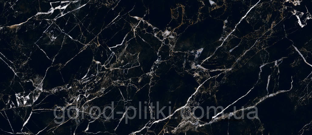 Плитка 600х600 - керамограніт Ashford Black F P 600x1200x8 R Full Lappato 1, фото 1