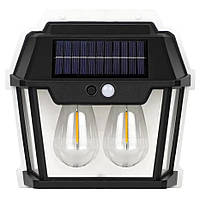 Вуличний ліхтар YT9992 сон.панель+датч.руху,2 лампи,вбуд.акум,кріпл.на стіну, Voltronic, Арт.56095