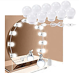 LED лампочки 10 шт для дзеркала 3 режими Mirror lights-meet different живлення USB, фото 4