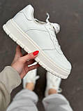 Кросівки жіночі молоко на потовщеній підошві 39 40, фото 4