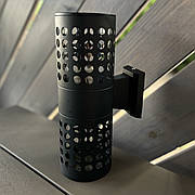 Сучасний вуличний чорний світильник під змінну лампочку (923-LYH01-2 BK)