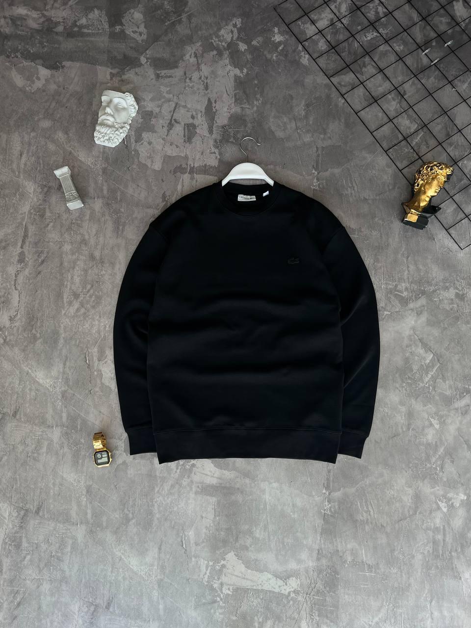Чоловіча кофта світшот Lacoste M2051 чорна S, XXL, фото 1