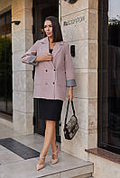 Жіночий базовий піджак на підкладці з манжетами "Lavita" | Норма і батал