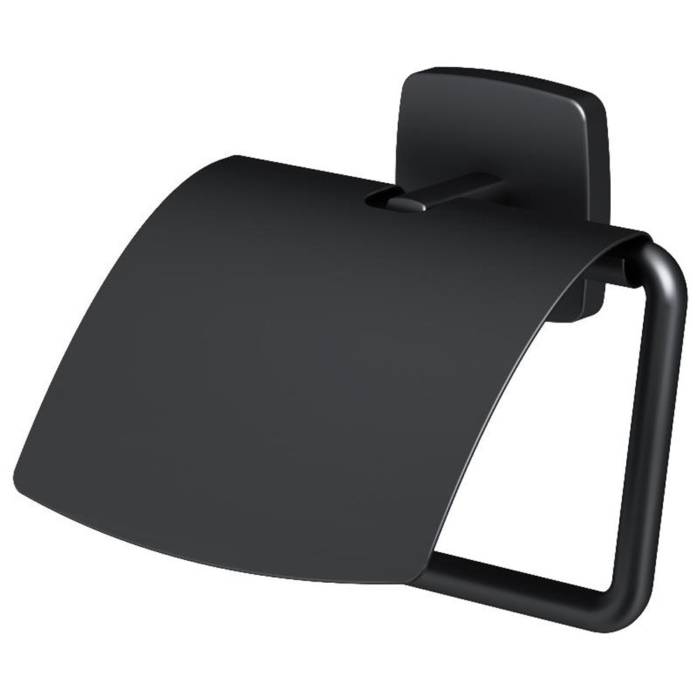A90341422 Gem, Тримач для туалетного паперу з кришкою, чорний мат (1 сорт)