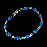 Браслет. Натуральний опал і сапфір. Срібло 925., фото 3