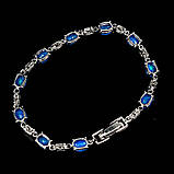 Браслет. Натуральний опал і сапфір. Срібло 925., фото 2