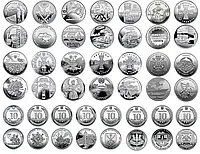 Повний набір монет Збройні Сили України 22 штуки по 10 гривень у капсулах