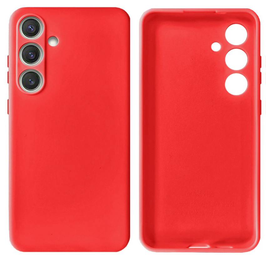 Чохол Silicone case Camera Protective для Samsung S24 (01) червоний Red