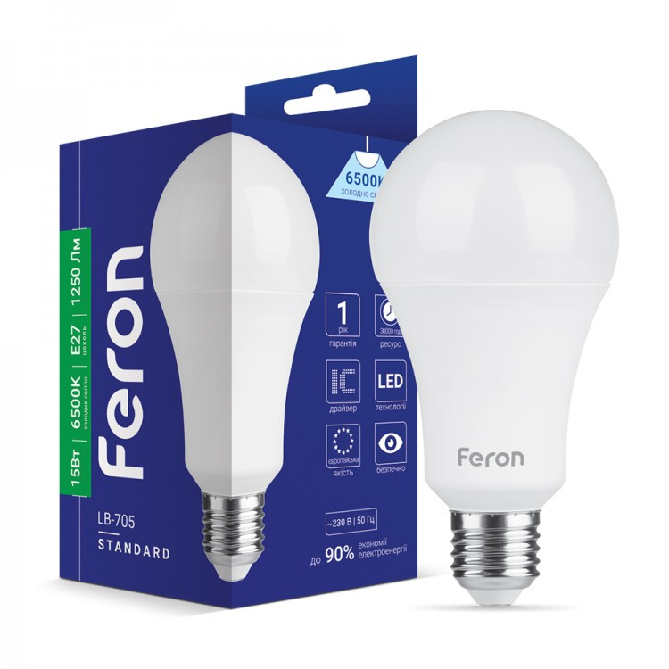 Світлодіодна LED-лампа Feron LB-705 15 W E27 6500 K