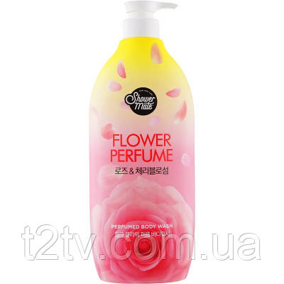 Гель для душу KeraSys Shower Mate Perfumed Rose & Cherry Blossom 900 мл (8801046259863), фото 1