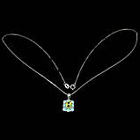 Підвіс. Натуральний перидот і бірюза. Срібло 925., фото 2