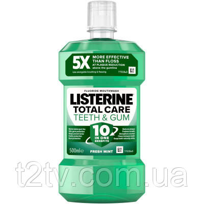 Ополіскувач для порожнини рота Listerine Total Care Захист зубів та ясен 500 мл (3574661070377/5010123714383), фото 1