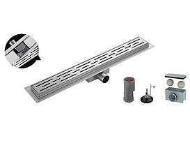 Душовий лінійний трап TM. KOER FD01 70×800 з нержавіючої сталі sus 304 з сухим та мокрим затвором