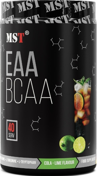 Амінокислоти для відновлення м'язів MST BCAA EAA zero 520 г кола-лайм