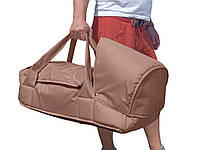 Люлька-переноска для немовлят на виписку Babyroom з твердим дном Капучино