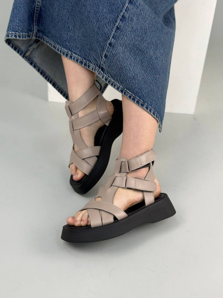 Босоніжки жіночі ShoesBand Бежева натуральна шкіра 39 (25 см) (S56021-4)