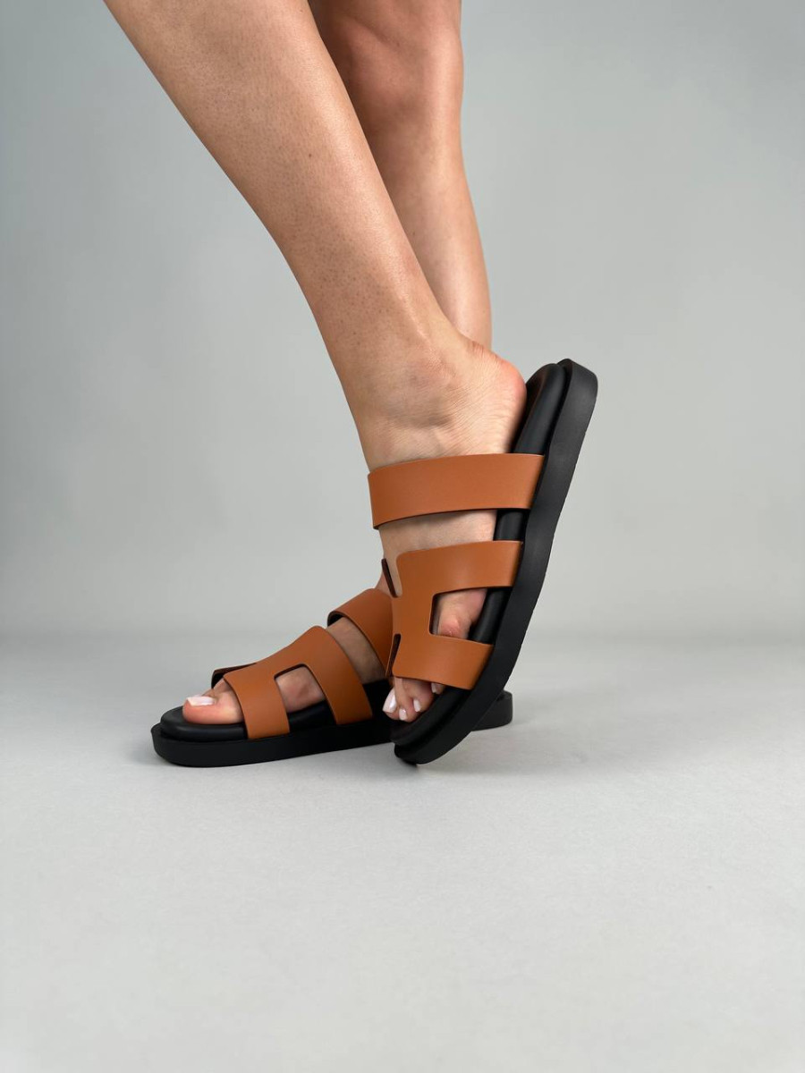 Шльопанці жіночі ShoesBand Руді натуральна шкіра 39 (24,5 см) (S66581-1)