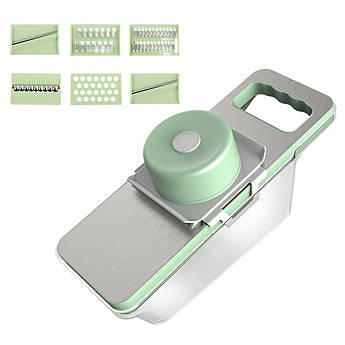 Багатофункціональна овочерізка зі змінними насадками Vegetable cutter 223-5 Тертка для овочів із контейнером