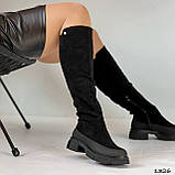 Жіночі чоботи, жіночі чоботи на низькому ходу, жіночі високі чоботи 37. 38, 39 рр, фото 3