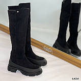 Жіночі чоботи, жіночі чоботи на низькому ходу, жіночі високі чоботи 37. 38, 39 рр, фото 4