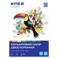 Популярний! Кольоровий папір Kite А5 двосторонній Classic, 12арк/12 кол (K-287) - Краща якість тільки на Nukleon.com.ua