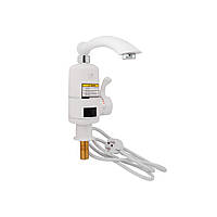 Проточний кран-водонагрівач кухонний для кухні Lidz Warm 057 LDWAR057WCR24983 White / Chrome