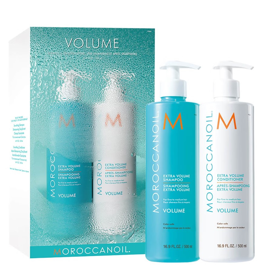Набір для волосся Екстра-об'єм Moroccanoil Extra Volume Shampoo & Conditioner, шампунь і кондиціонер 2х500 мл
