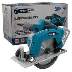 Потужна пила дискова акумуляторна безщіткова PROFI-TEC PCA18520BL POWERLine : без АКБ, 5200 об/хв, диск 180 мм, 2.5 кг