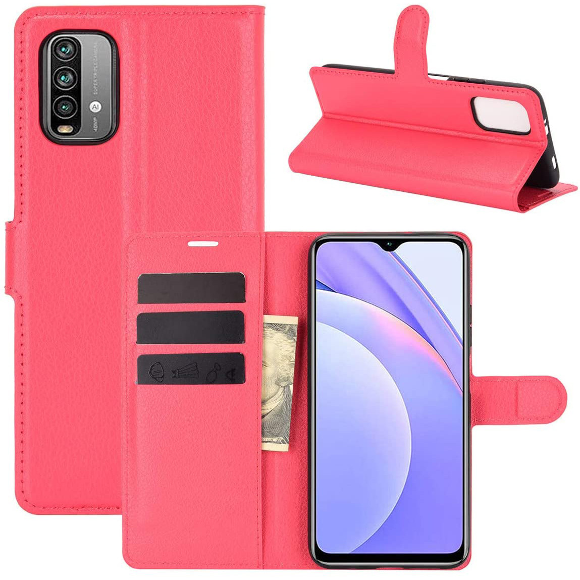 Чохол-книжка Litchie Wallet для Xiaomi Redmi 9T Red, фото 1