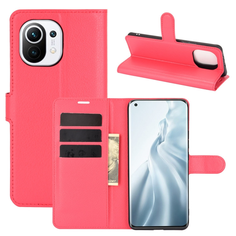 Чохол-книжка Litchie Wallet для Xiaomi Mi 11 Red