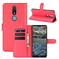Чохол-книжка Litchie Wallet для Nokia 2.4 Red