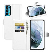 Чохол-книжка Litchie Wallet для Motorola Edge 20 White