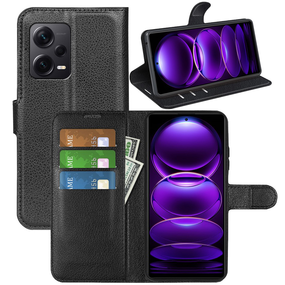 Чохол-книжка Litchie Wallet для Xiaomi Redmi Note 12 Pro Plus 5G Black, фото 1