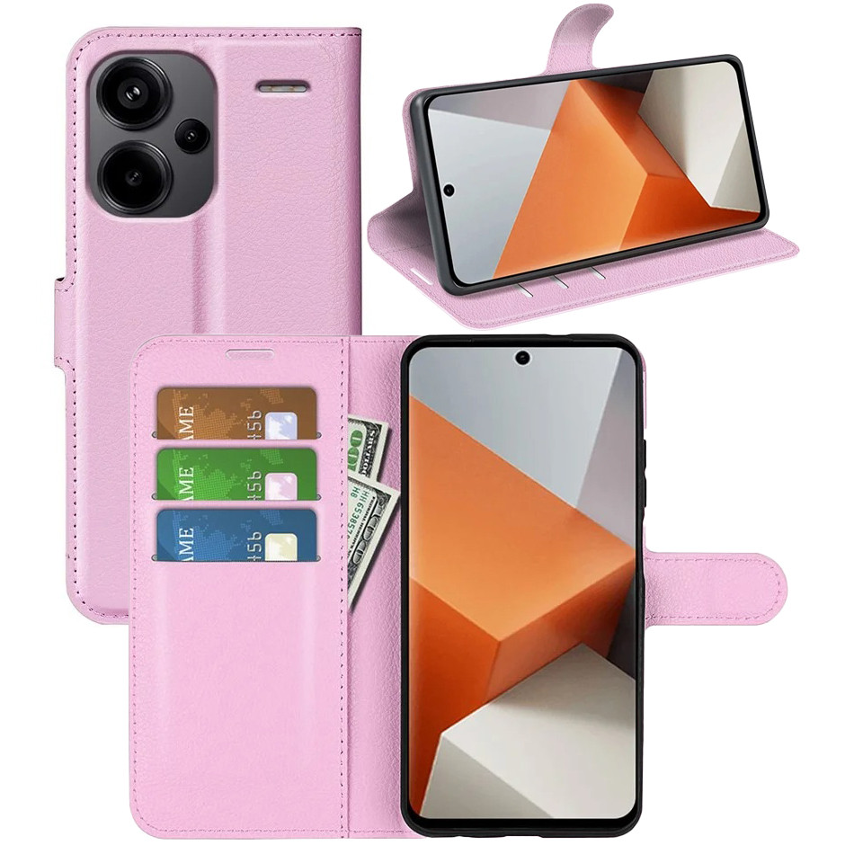 Чохол-книжка Litchie Wallet для Xiaomi Redmi Note 13 Pro Plus 5G Light Pink